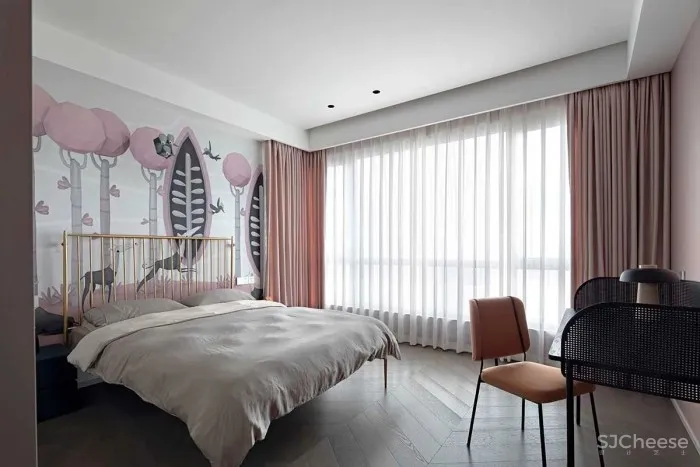 杭州尔间设计丨相半一个幸福的四口之家