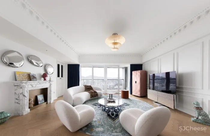 生活中强迫症“患者”，柔软又精致的法式148m²复式，超惹人爱