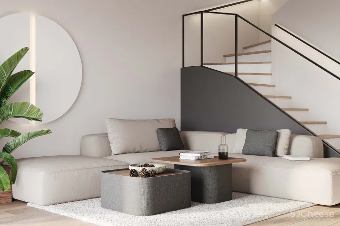 三居室复式住宅,墙这样刷清新又显格调!