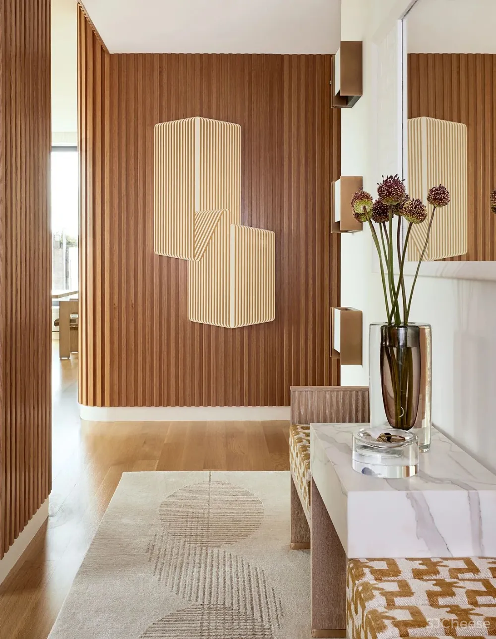 充满线条感的木饰面墙,耐看率 100%!