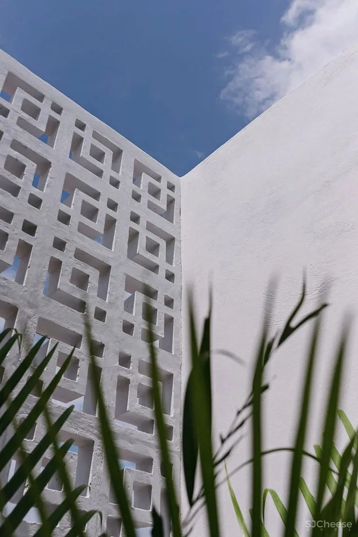 设有小型庭院和游泳池的墨西哥的时尚别墅