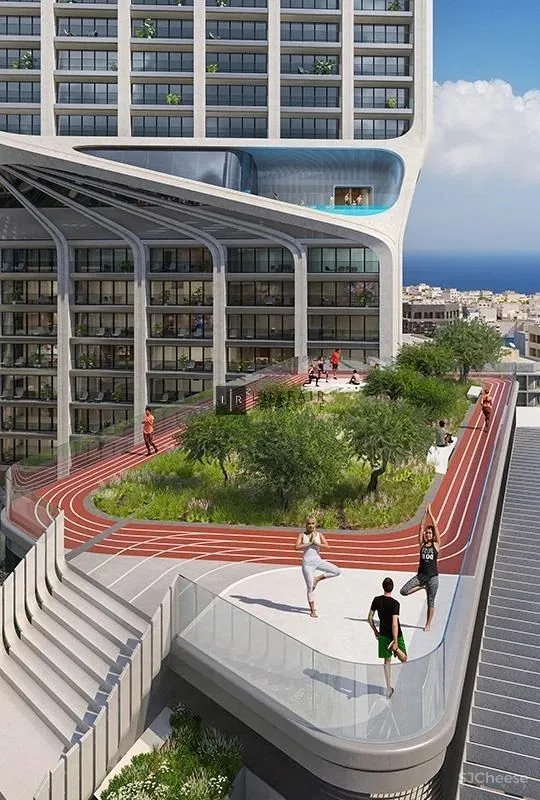 扎哈事务所新作，扭曲的外立面分隔公寓和酒店，独树一帜的「分层」设计！