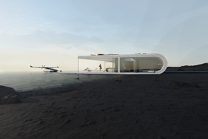 极星新出概念设计，海上别墅配飞机，未来隐世豪宅的样子
