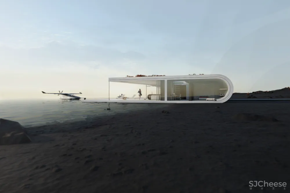 极星新出概念设计,海上别墅配飞机,未来隐世豪宅的样子