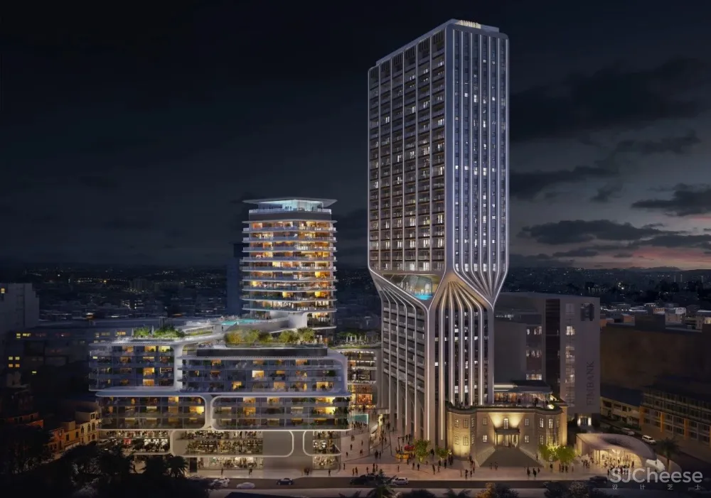 扎哈事务所新作，扭曲的外立面分隔公寓和酒店，独树一帜的「分层」设计！