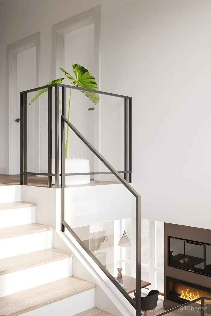 三居室复式住宅,墙这样刷清新又显格调!