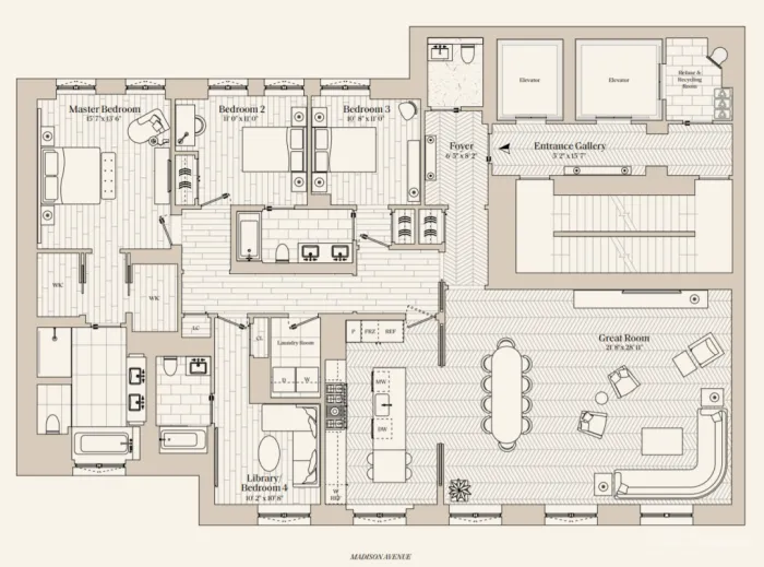 20万一平的公寓,每一件软装都惊艳!
