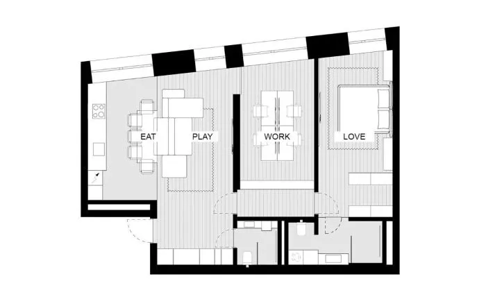 55㎡二居室,男性的雅致空间!