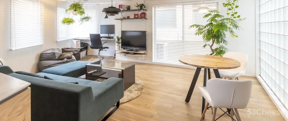 56m²异型空间巧变阳光房,还能干湿四分离 洄游动线!