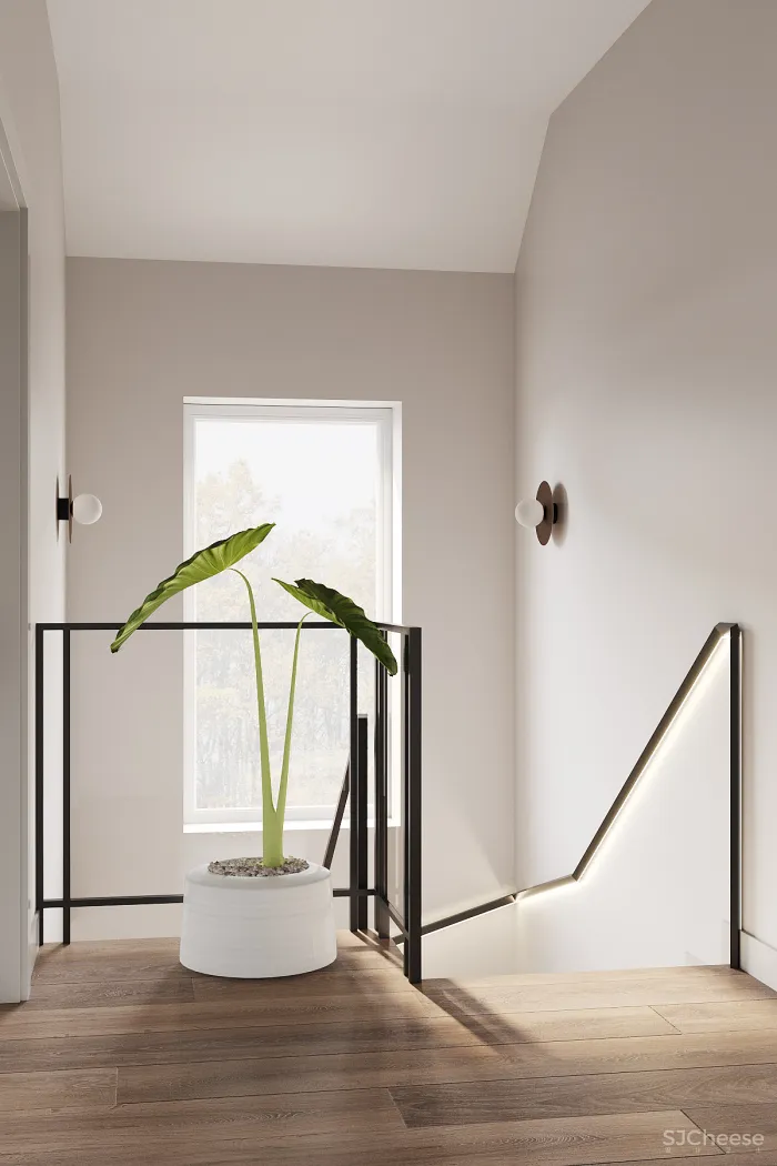 三居室复式住宅,墙这样刷清新又显格调!