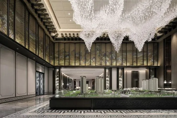 以《千里江山图》为灵感,打造生活与美学并存的空间。