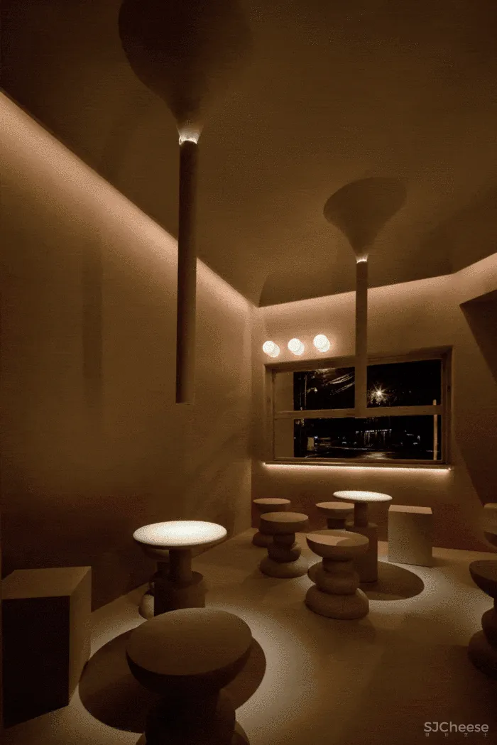 新作 白天温暖夜晚迷幻 Jú咖啡厅 壹阁设计