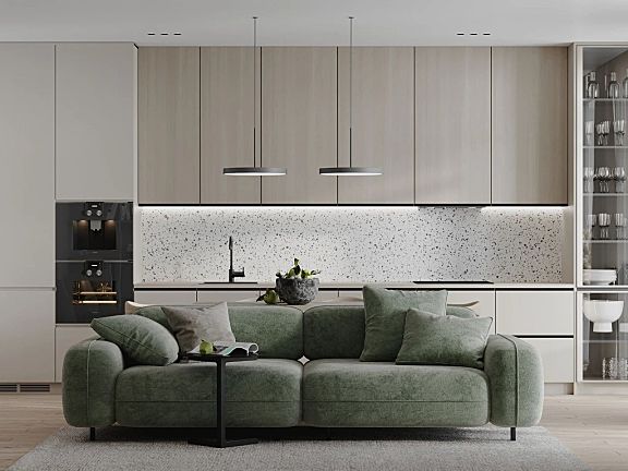 水磨石 橄榄绿，温润美宅！