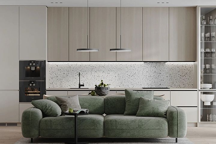 水磨石 橄榄绿,温润美宅!