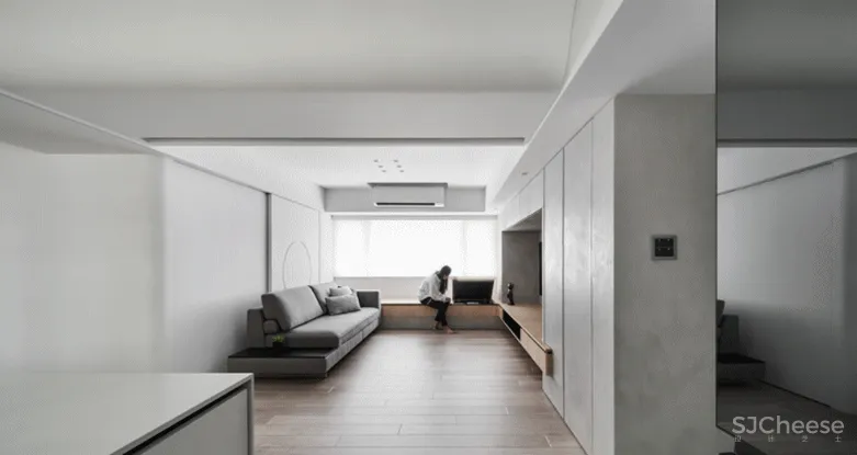 拒绝循规蹈矩,从三室改一室,这个100平米的住宅被改的十分有趣