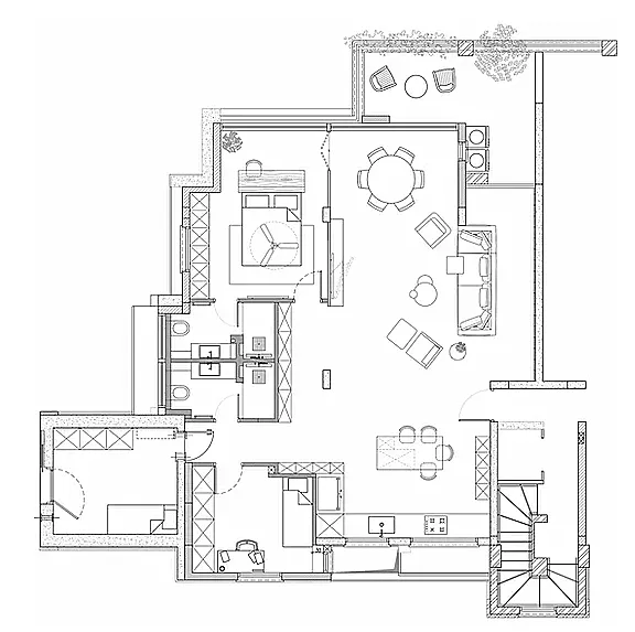 一间由储藏室改成的公寓,从拆除隔墙到色彩提亮,完全看不出曾经的拥挤黑暗