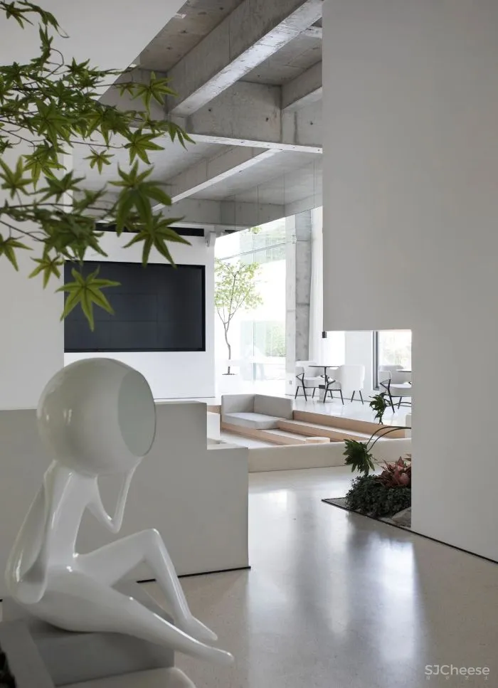 凯佳.江南里售楼中心当代简雅的艺术通感,寓意着未来城居的风向标