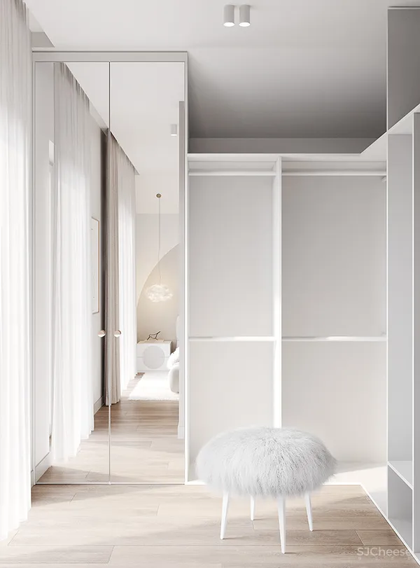 三居室复式住宅,墙这样刷清新又显格调!