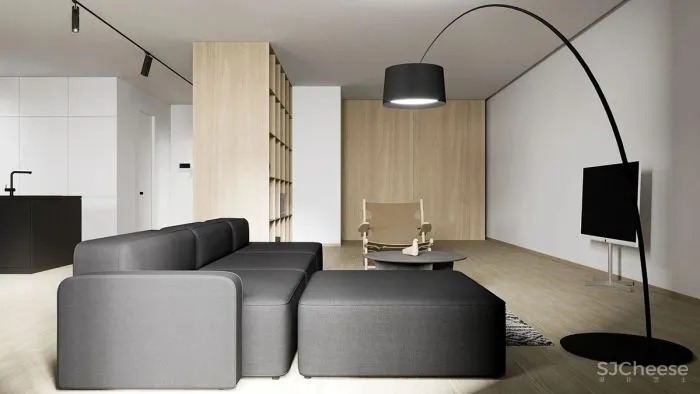 如何完善黑色，白色，木质-灰色调色板