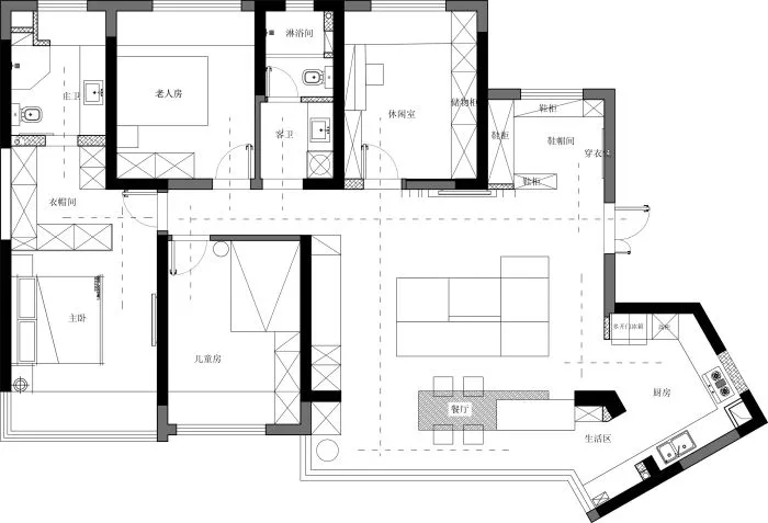 “零”隔断,用“回形动线”打造空间互动感 皋邸设计
