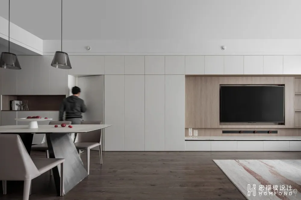 120㎡现代空间,高密度生活下的舒缓居所 宏福樘设计