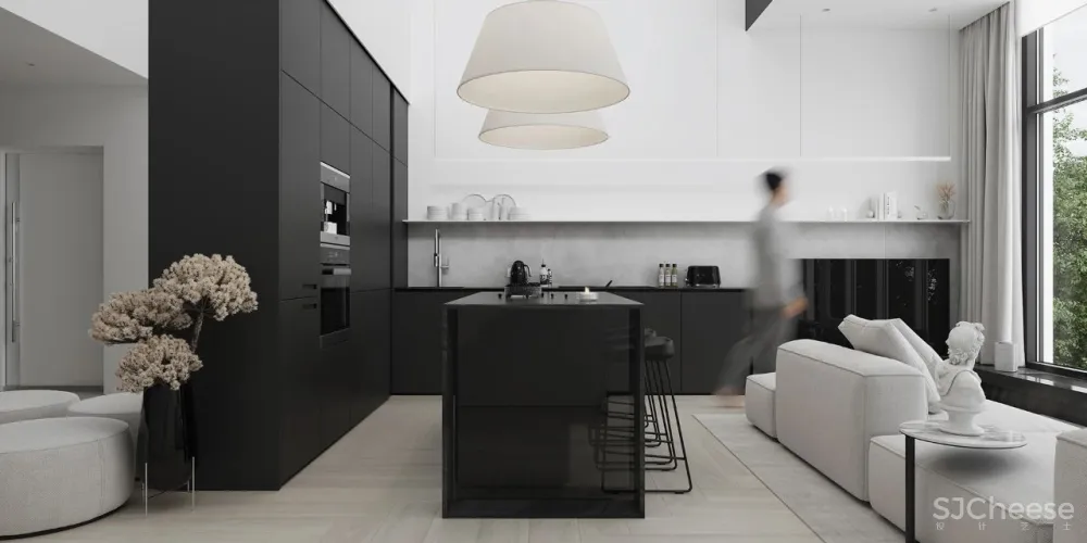 黑白简约风,LOft式公寓!