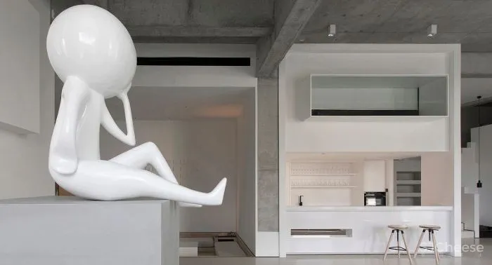 凯佳.江南里售楼中心当代简雅的艺术通感,寓意着未来城居的风向标