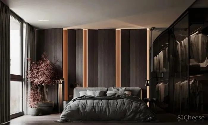 木质肌理 高级灰,优雅低调的现代轻奢美宅