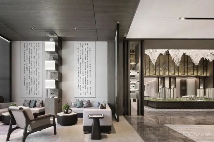 以《千里江山图》为灵感,打造生活与美学并存的空间。