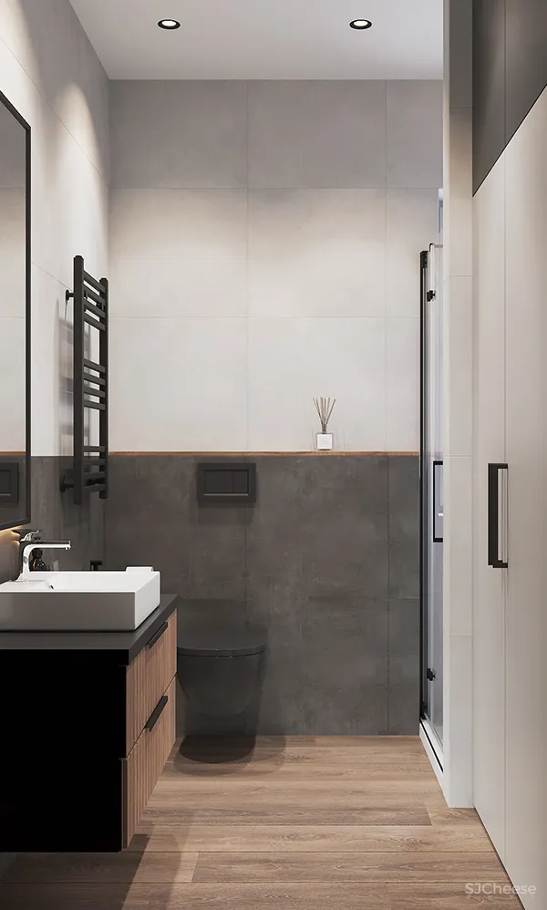 三居室复式住宅,墙这样刷清新又显格调!