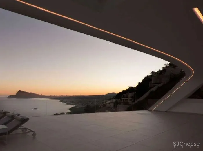 极简住宅设计，屋檐下的那抹灯带是最好的风景