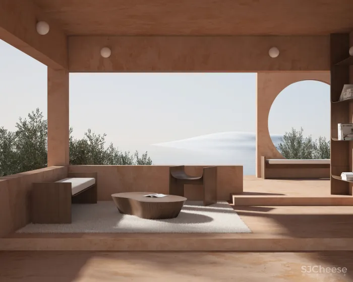 95后小哥做的效果图,同色系更适合极简风