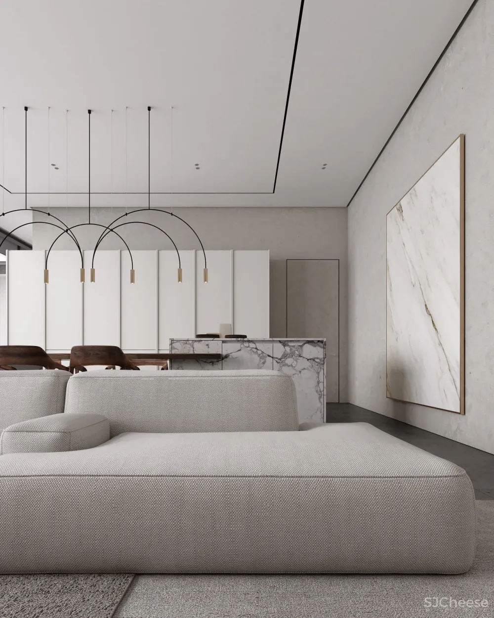 高质主义的双层公寓,兼具艺术与奢华!