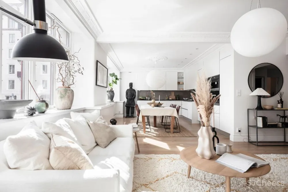 北欧混搭中国风,瑞典87㎡闺蜜同租公寓!