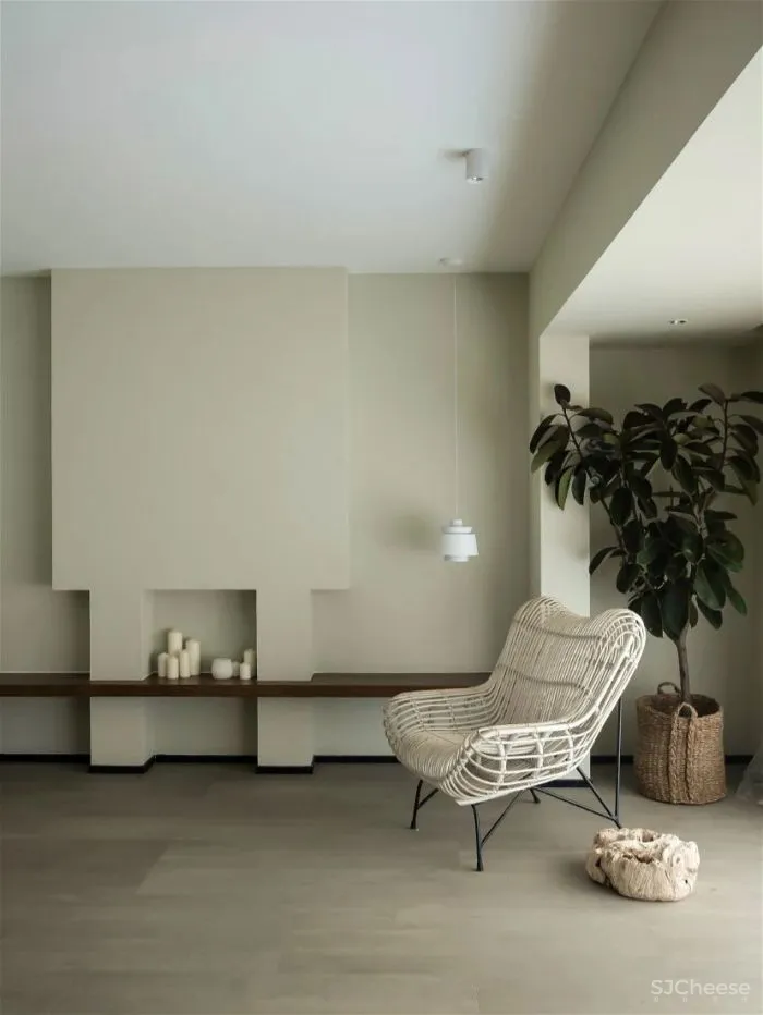 重庆146㎡三口之家,60w装成“赤贫风”,弧线、柚木、肌理,沉静而诗意!