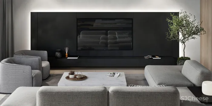 如何完善黑色，白色，木质-灰色调色板