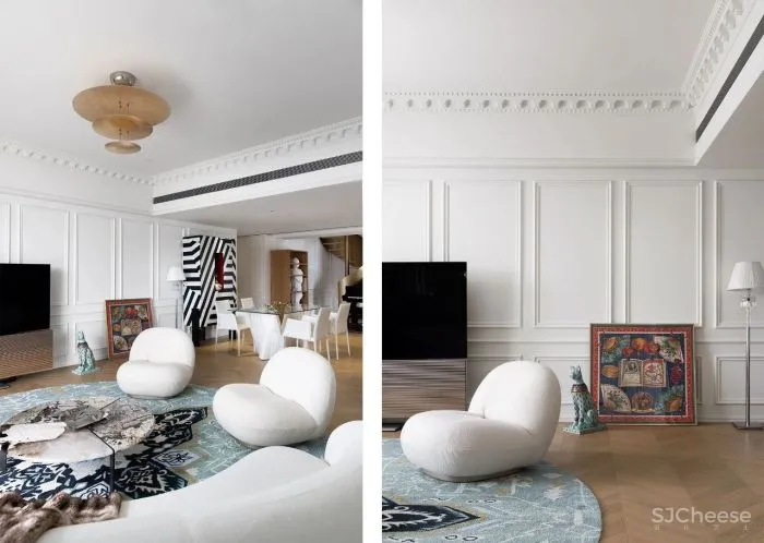 生活中强迫症“患者”，柔软又精致的法式148m²复式，超惹人爱