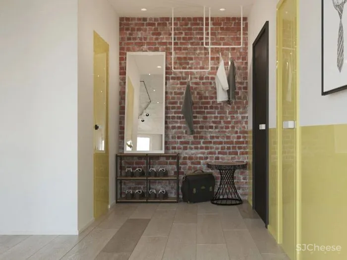 Confident Black, White - Yellow Interiors