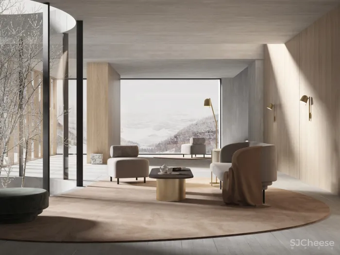 95后小哥做的效果图,同色系更适合极简风