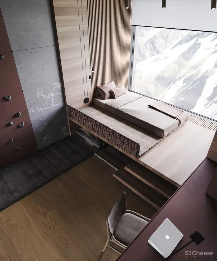 日式与工业风的融合,挪威山坡豪华住宅