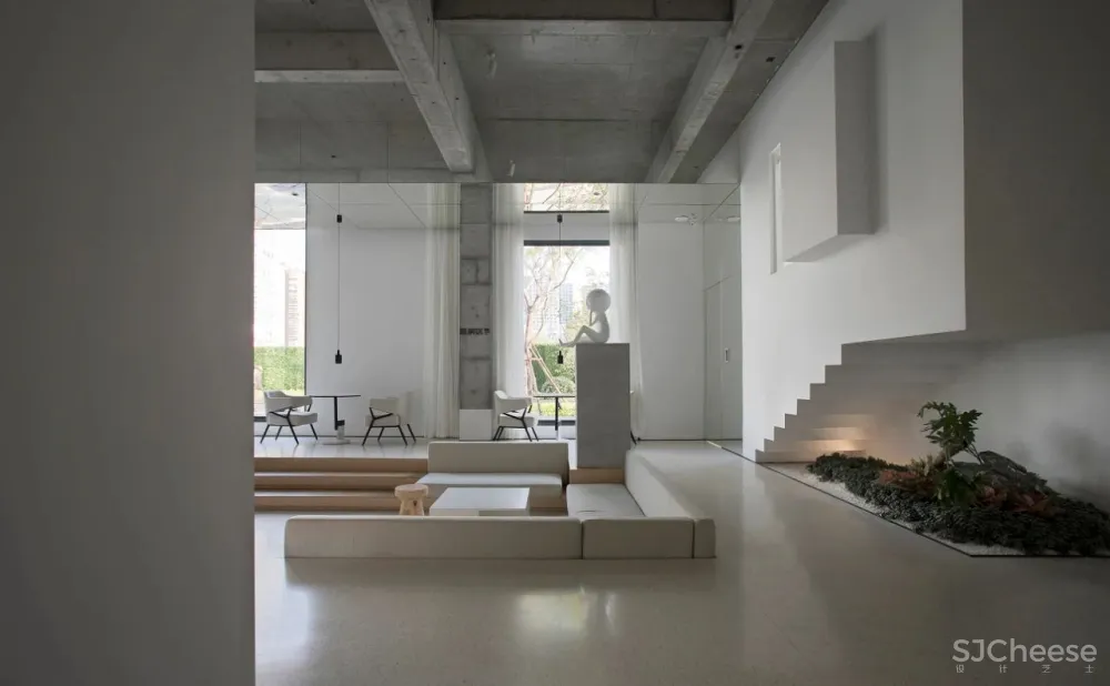 凯佳.江南里售楼中心当代简雅的艺术通感,寓意着未来城居的风向标