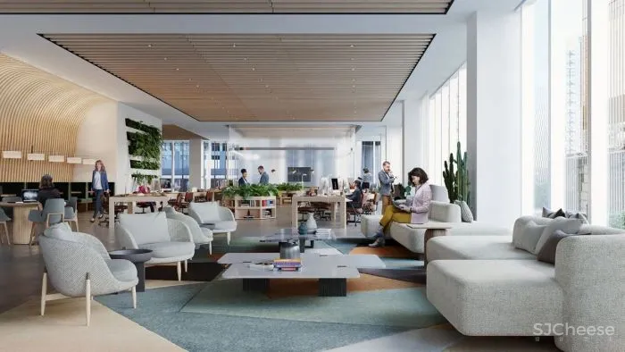 BIG设计的办公大楼,户外露台螺旋上升,每一层都有!