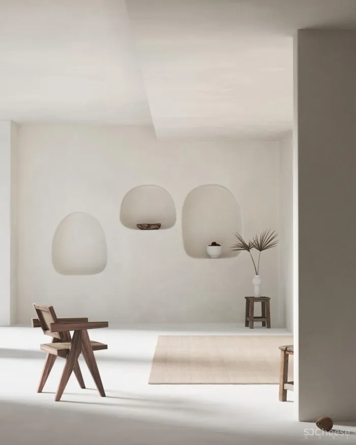 95后小哥做的效果图,同色系更适合极简风