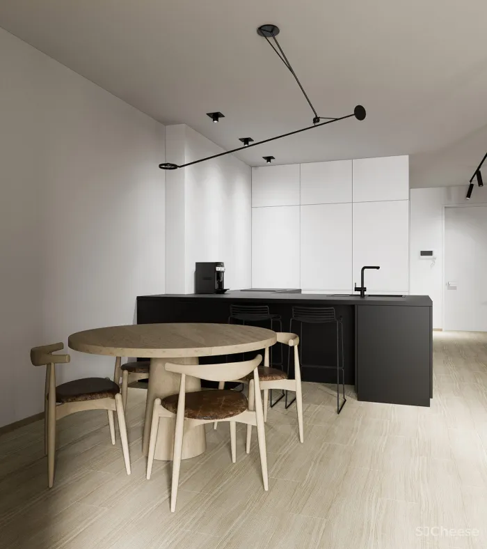 如何完善黑色，白色，木质-灰色调色板