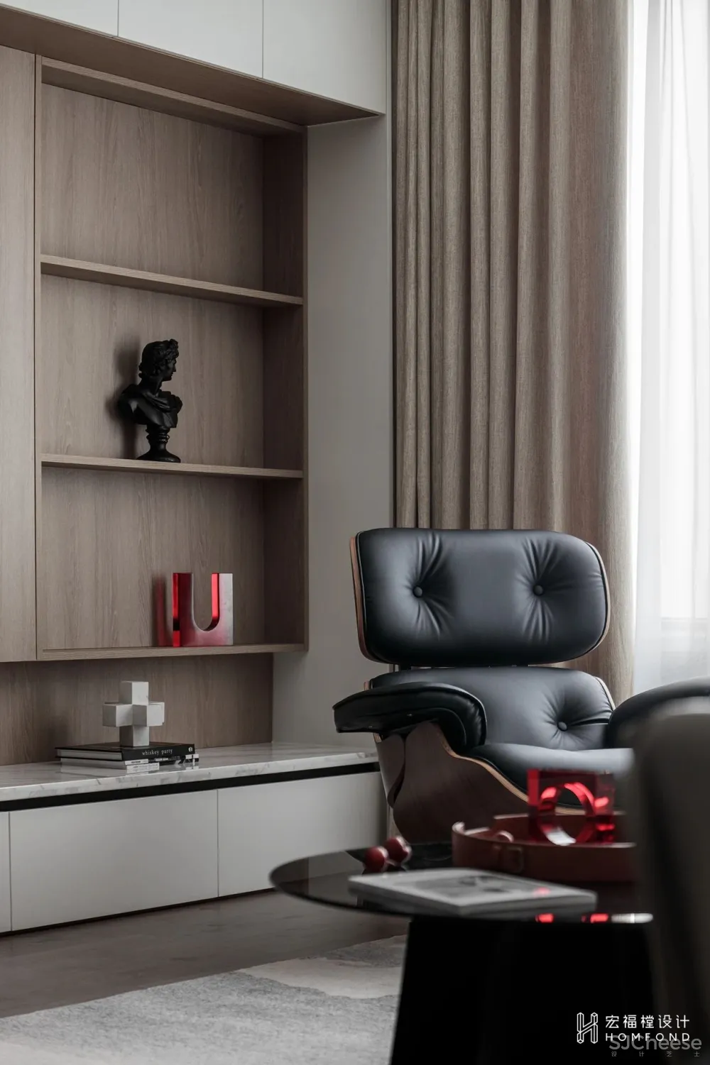 120㎡现代空间,高密度生活下的舒缓居所 宏福樘设计