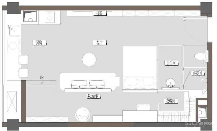 海力设计 两江都汇58㎡ 浪漫“奶茶”风