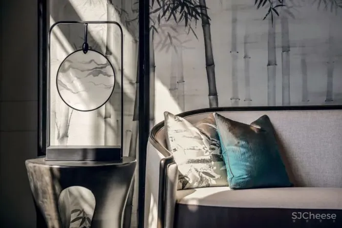 以《千里江山图》为灵感,打造生活与美学并存的空间。