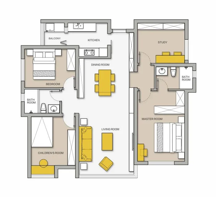120㎡现代空间,高密度生活下的舒缓居所 宏福樘设计