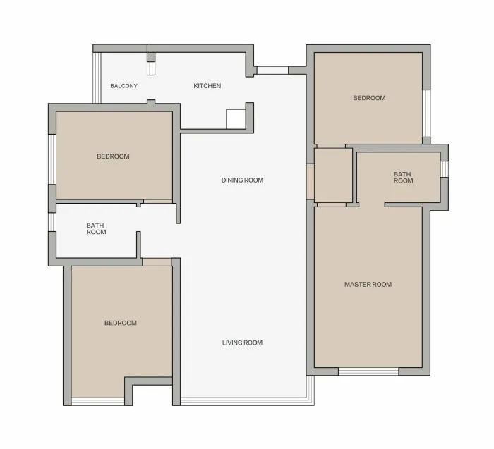120㎡现代空间,高密度生活下的舒缓居所 宏福樘设计