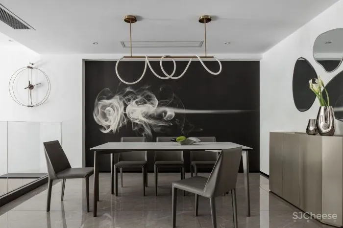 220㎡下跃五居室,现代摩登范儿 宏福樘设计